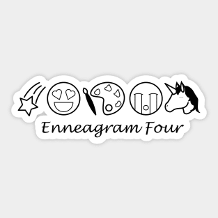 Enneagram 4 T-Shirt | Enneagram Type 4 | Individualist | Creatives | Enneagram Gifts | Unisex - Men & Women's Tee Sticker